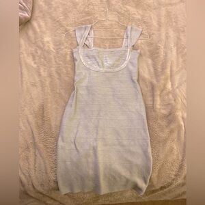 Silver Formfitting Mini Dress